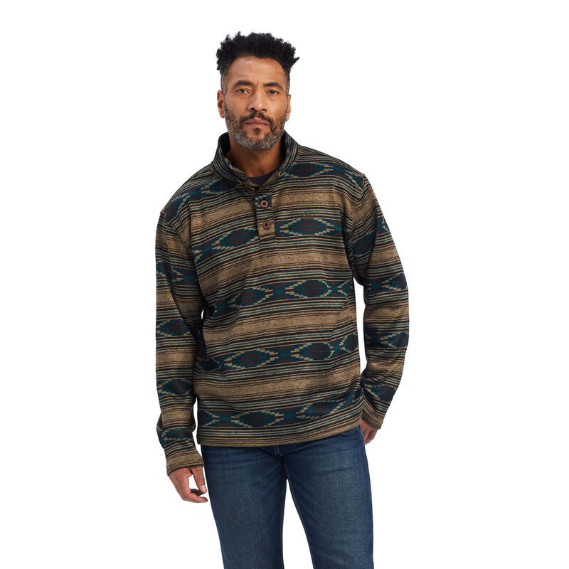 Ariat Sweatshirt Herren - Wesley Navy/Khaki ( AJZRI-9604 )